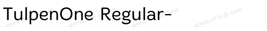 TulpenOne Regular字体转换